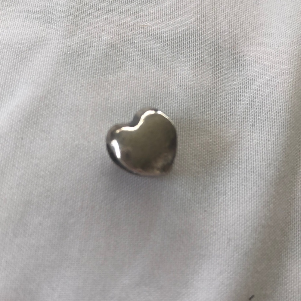 Troll bead silver heart